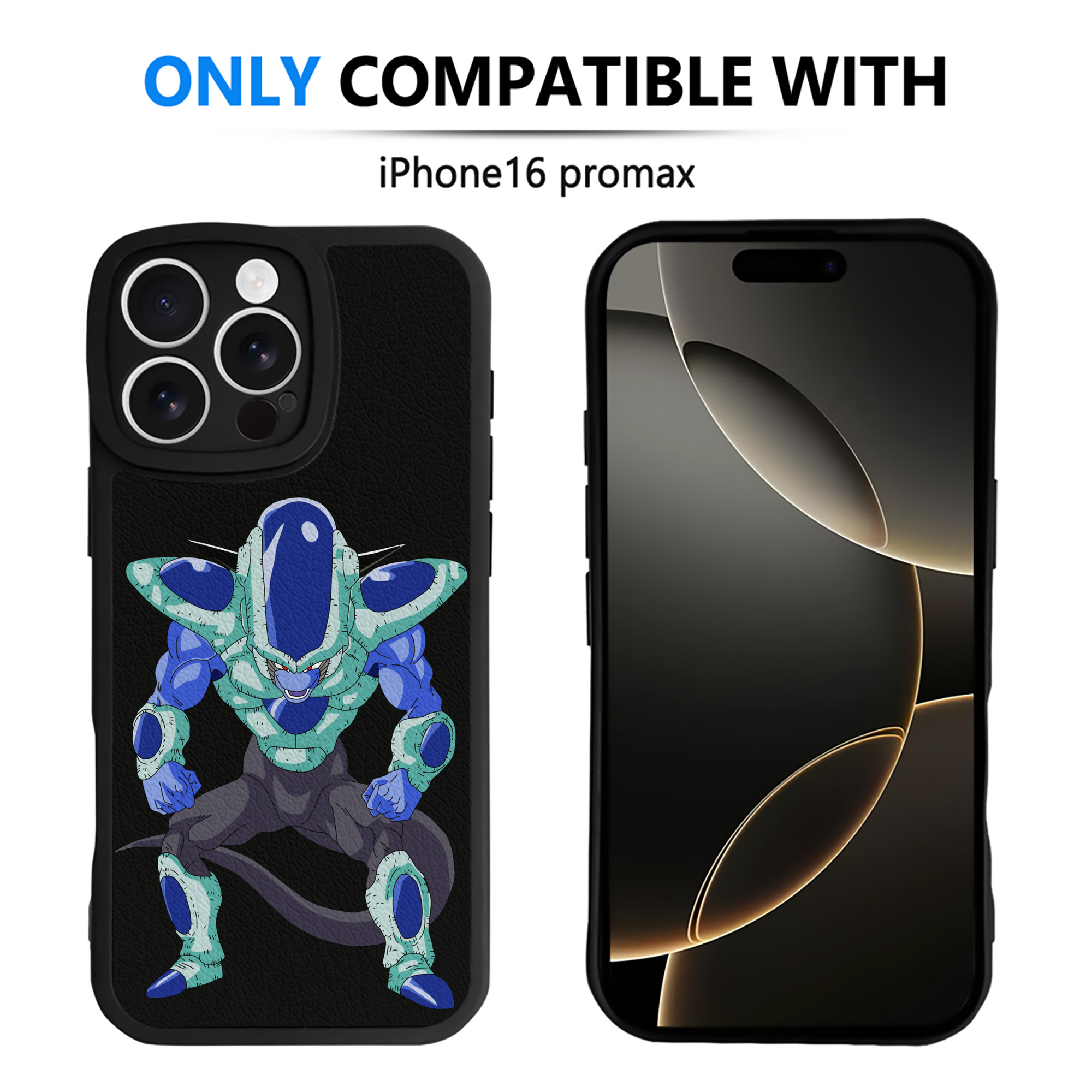（画像用） ドラゴンボール フリーザ DRAGON BALL Frieza 【iPhone 16シリーズ対応】シリコンスマホケース（レザー調） 材質：シリコン